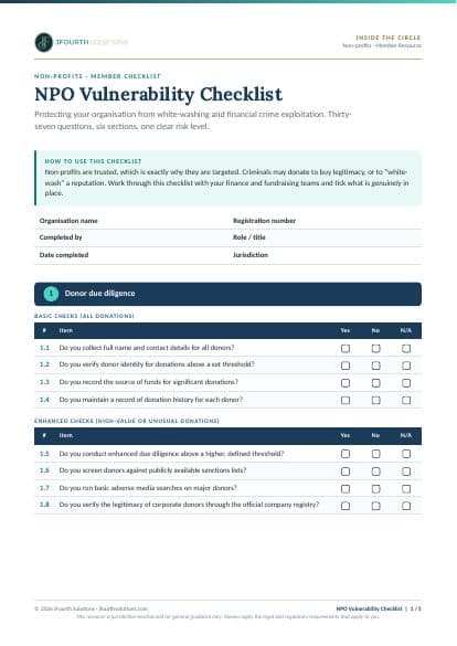 Preview of NPO Vulnerability Checklist